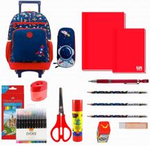 Kit Escolar Espaço Sideral - Mochila, Cadernos, Material e Acessórios