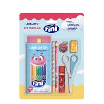 Kit Escolar Fini Completo Leonora 7 itens Kit Escolar Fini Completo Leonora 7 itens