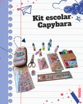 Kit escolar fofo da Capybara que vai te encantar com estojo em 3D