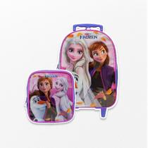 Kit Escolar Frozen Mochila De Rodinha + Lancheira Térmica