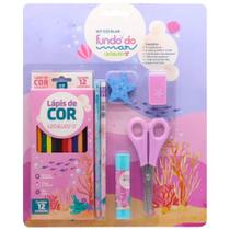 Kit escolar fundo do mar Leo&Leo - Leonora Kit escolar fundo do mar Leo&Leo - Leonora
