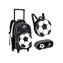 Kit Escolar Futebol Jogo Carrinho Lancheira Estojo FTCK102