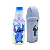Kit Escolar Garrafa de Água Infantil 500 ML e Porta Escova de Dente Infantil Plasutil