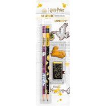 Kit Escolar Harry Potter 4 Peças 2 Lapis Borracha LeoLeo