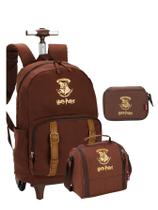 Kit Escolar Harry Potter Mochila Rodas Lancheira Estojo MRR - Luxcel