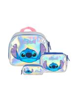 Kit Escolar Holográfico Lilo Stitch Lancheira + Estojos