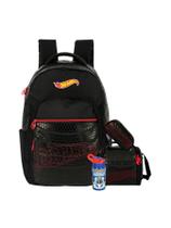 Kit Escolar Hot Wheels Mochila Costas Lancheira Estojo Garrafa HotWheels