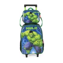 Kit Escolar Hulk Mochilete + Lancheira Térmica Verde Kit Escolar Hulk Mochilete + Lancheira Térmica Verde