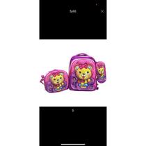 Kit Escolar Infantil Bolsa Lancheira Estojo Estampas 3D Menina e Menino com luzes Kit Escolar Infantil Bolsa Lancheira Estojo Estampas 3D Menina e Menino com luzes