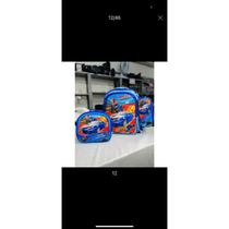 Kit Escolar Infantil Bolsa Lancheira Estojo Estampas 3D Menina e Menino com luzes