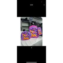 Kit Escolar Infantil Bolsa Lancheira Estojo Estampas 3D Menina e Menino com luzes Kit Escolar Infantil Bolsa Lancheira Estojo Estampas 3D Menina e Menino com luzes