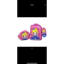 Kit Escolar Infantil Bolsa Lancheira Estojo Estampas 3D Menina e Menino com luzes Kit Escolar Infantil Bolsa Lancheira Estojo Estampas 3D Menina e Menino com luzes