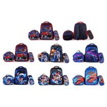 Kit Escolar Infantil Bolsa Lancheira Estojo Estampas 3D Menina e Menino com luzes Kit Escolar Infantil Bolsa Lancheira Estojo Estampas 3D Menina e Menino com luzes