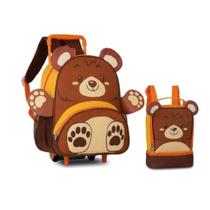 Kit Escolar Infantil Clio Pets Urso Original - Mochila de Rodinhas + Lancheira Térmica CP2647 Kit Escolar Infantil Clio Pets Urso Original - Mochila de Rodinhas + Lancheira Térmica CP2647