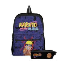 Kit Escolar Infantil com Mochila Estojo e Bolso Estampa Ninja do Desenho Jutsu Menina e Menino Kit Escolar Infantil com Mochila Estojo e Bolso Estampa Ninja do Desenho Jutsu Menina e Menino
