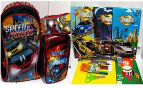 Kit Escolar infantil Completo Masculino Mochila Lancheira térmica porta lápis estojo cadernos