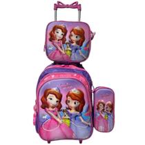 Kit Escolar Infantil Completo Mochila De Carrinho Lancheira E EstojoEstampa3D Personagens Kit Escolar Infantil Completo Mochila De Carrinho Lancheira E EstojoEstampa3D Personagens
