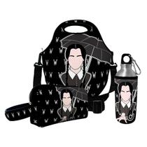 Kit Escolar Infantil Lancheira Térmica + Necessaire Plus + Squeeze de Alumínio ISOPRENE Menina Família Monstro Kit Escolar Infantil Lancheira Térmica + Necessaire Plus + Squeeze de Alumínio ISOPRENE Menina Família Monstro