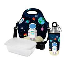 Kit Escolar Infantil Lancheira Térmica + Pote Marmita + Squeeze de Alumínio ISOPRENE Astronauta Kit Escolar Infantil Lancheira Térmica + Pote Marmita + Squeeze de Alumínio ISOPRENE Astronauta