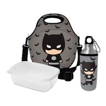 Kit Escolar Infantil Lancheira Térmica + Pote Marmita + Squeeze de Alumínio ISOPRENE Super Noturno Kit Escolar Infantil Lancheira Térmica + Pote Marmita + Squeeze de Alumínio ISOPRENE Super Noturno