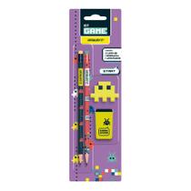 Kit Escolar Infantil Lápis Hb Borracha Apontador Volta Aulas