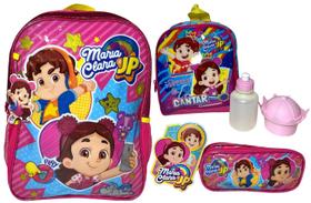 Kit Escolar Infantil Maria Clara e Jp - Clio : Mochila G Costas + Lancheira Térmica + Estojo