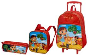 Kit Escolar Infantil O Mágico De Oz Dorothy Pacific: Mochila G Rodinhas + Lancheira Térmica + Estojo