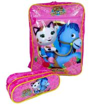 Kit Escolar Infantil Rosa Menina A Xerife Callie No Oeste Disney Dermiwil: Mochila G Costas + Estojo