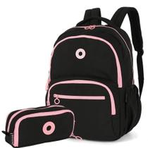 Kit Escolar Infantil Up4you Laura Mochila de Costa e Estojo - 6926845710802KITLAURAPR
