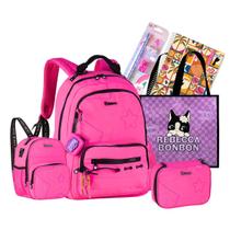 Kit Escolar Juvenil Luluca Mochila de Costas com Lancheira Térmica e Estojo Box Original Oficial Kit Escolar Juvenil Luluca Mochila de Costas com Lancheira Térmica e Estojo Box Original Oficial