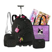 Kit Escolar Juvenil Luluca Mochila de Rodas com Lancheira Térmica e Estojo Box Original Oficial Kit Escolar Juvenil Luluca Mochila de Rodas com Lancheira Térmica e Estojo Box Original Oficial