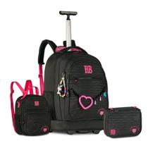 Kit Escolar Juvenil Rebecca Bonbon Mochila de Rodinhas com Lancheira Térmica e Estojo Box Original Oficial Kit Escolar Juvenil Rebecca Bonbon Mochila de Rodinhas com Lancheira Térmica e Estojo Box Original Oficial