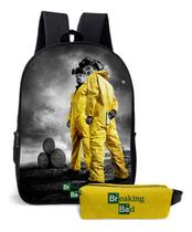 Kit Escolar Juvenil Série Bad Breaking com Mochila Estilizada e Estojo Incluso