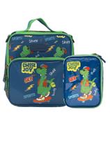 Kit Escolar Lancheira + Estojo Box Rabisk Dinossauro - ul