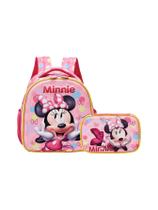 Kit Escolar Lancheira Térmica + Estojo Box Minnie Mouse