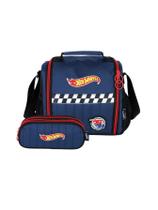 Kit Escolar Lancheira Térmica+Estojo Luxo Hot Wheels - ul