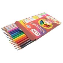 Kit Escolar Lápis De Cor 12 Cores Em Resina Plástica Com 4 Lápis Grafite - Gici Kids