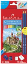 Kit Escolar Lápis de Cor Faber Castell 12 Cores + Lapis de Escrever + Apontador + Borracha - Faber-Castell
