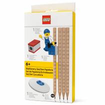 Kit Escolar Lápis Preto Apontador e Borracha Lego - Jandaia Kit Escolar Lápis Preto Apontador e Borracha Lego - Jandaia