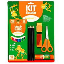 Kit Escolar Leo&Leo Com 20 Peças Material Escolar Completo Infantil