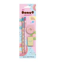 Kit Escolar Leo & Leo Donut 2 Lápi HB Apontador + Borracha Kit Escolar Leo & Leo Donut 2 Lápi HB Apontador + Borracha