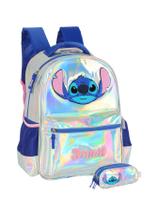 Kit Escolar Lilo Stitch 3D Mochila Costas +Estojo Triplo 681
