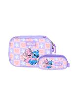 Kit Escolar Lilo Stitch Estojos Box E Triplo 743 - Luxcel