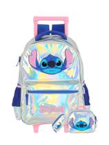 Kit Escolar Lilo Stitch Holográfica Mochila+Lancheira+Estojo Kit Escolar Lilo Stitch Holográfica Mochila+Lancheira+Estojo