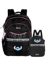 Kit Escolar Lilo Stitch Mochila Costas + Lancheira Térmica
