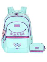 Kit Escolar Lilo Stitch Mochila De Costas + Estojo Box