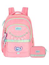 Kit Escolar Lilo Stitch Mochila De Costas + Estojo Box