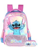 Kit Escolar Lilo Stitch Mochila de Costas + Estojo Triplo Kit Escolar Lilo Stitch Mochila de Costas + Estojo Triplo