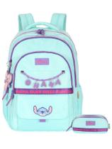 Kit Escolar Lilo Stitch Mochila de Costas + Estojo Triplo - Kit Escolar Lilo Stitch Mochila de Costas + Estojo Triplo -