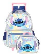 Kit Escolar Lilo Stitch Mochila Rodas + Lancheira Luxcel